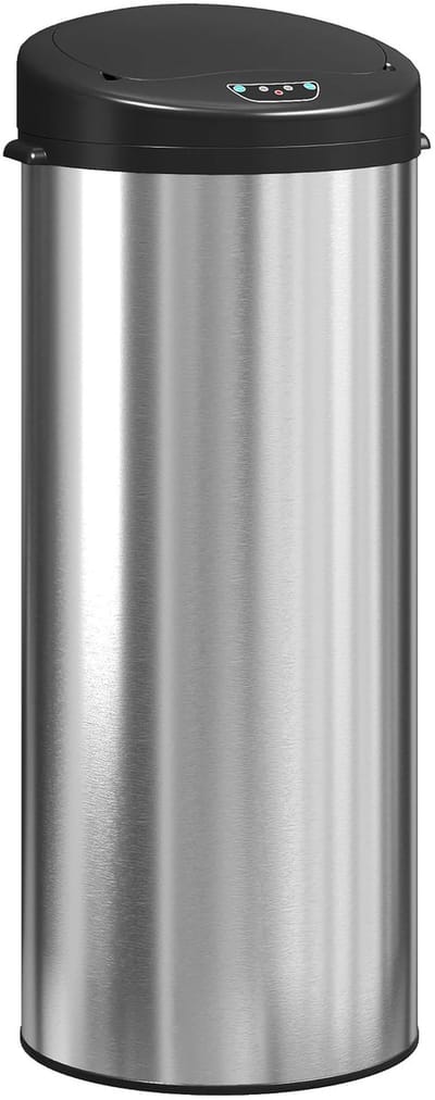 Joorly P rullenbak met sensor - Automatische Prullenbak - Keukenprullenbak - Infraroodsensor - 55L - Zilver