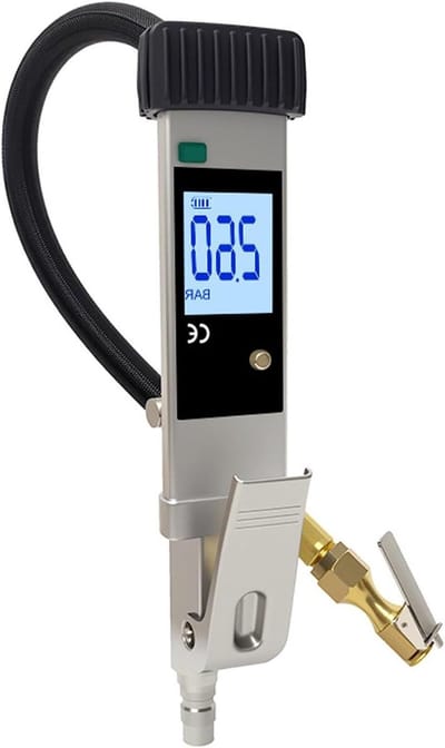 Digitale Bandenspanningsmeter - Bandendrukmeter - Veilig Rijden - Hoge Nauwkeurigheid - 0-230 PSI - Zilver