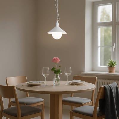 Argon Buiten hanglamp Enduro, wit, staal, glas, IP44, E27