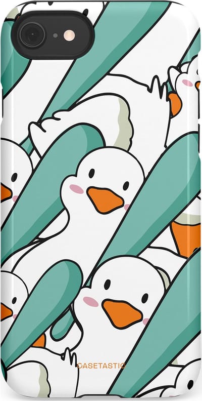 Casetastic Hoesje Geschikt voor Apple iPhone 7/8/SE - Stijlvolle Beschermende Duo-layer Case - Ganssterk