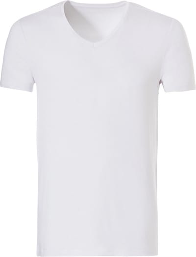 Ten Cate Basics t-shirt v-hals wit voor Heren | Maat S