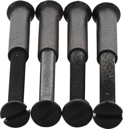 Intersteel 4 Patentboutjes m4x35mm met hulsjes m4 zwart
