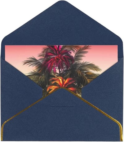 Wenskaarten Set - Kaarten Met Enveloppen - Alle Gelegenheden - Parelmoer Papier - 10 Kaarten - Blauw