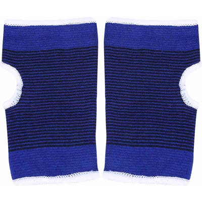 1 Paar Elastische Polsband Pols Handpalm Brace Carpaal Basketbal Voetbal Sporten Sportschool Beschermer Blauw black