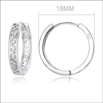 Aramat Jewels | Oorringen | Echt Zilveren Oorringen vrouw en man | 4-18x3mm | |6mm | Zilver | Kinderen, Volwassenen | Verkleurd niet