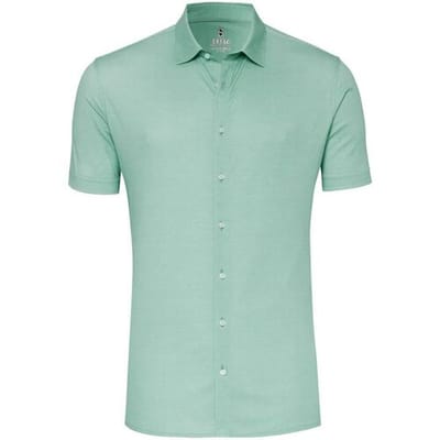 Desoto Overhemd Essential Micro Diamond Pattern Short Sleeve Groen / male