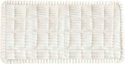 Hoes voor bank - Bankbeschermer slipcover - Meubels beschermen - Warm corduroy materiaal - 70 x 210 cm - Wit