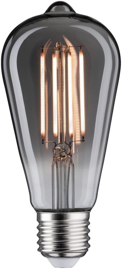 1879 Filament 230 V LED-kolf Rustika E27 Dim 385lm 7,5W 2200K dimbaar Rookglas