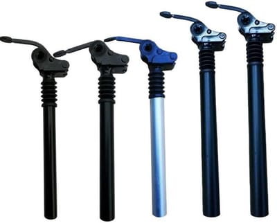 Fiets Zadelpen - Zadelbuis Onderdeel - Comfortabel Fietsen - Verende Constructie - 339 x 350 mm - Zwart