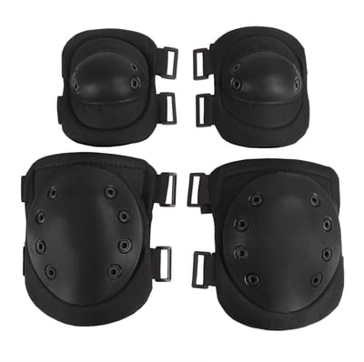 KZQ Knie- en elleboogbeschermingsset voor volwassenen, beschermende pads, schokbestendige kniebeschermers, elleboogbeschermersset voor fietsen, skaten, skateboarden, buitensporten