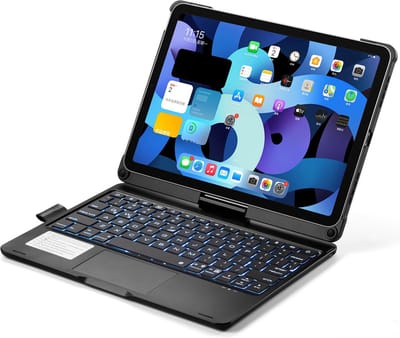 CaseBoutique Bluetooth Keyboard Case met Muis Trackpad en 360 graden scharnier - Geschikt voor iPad Pro 11 (M4) - QWERTY indeling - Zwart