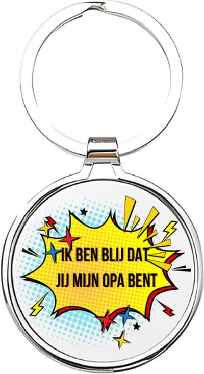 Akyol - Ik ben blij dat jij mijn opa bent Sleutelhanger - opa - De leukste opa - Opa sleutelhanger - grootvader sleutelhanger - Sleutelhanger voor opa - Familie sleutelhanger - verjaardagscadeautje - cadeau voor opa - grandfather - Pake - 4 x 7,5 CM