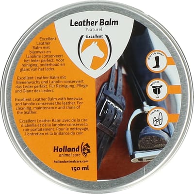 Excellent Leder & Zadel Balm Naturel - 150 ml - De basisverzorging voor alle soorten leder - Geschikt voor ruitermaterialen