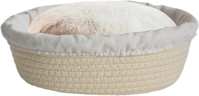 Deegmand Katoen - Broodmand Bakken - Ambachtelijk Bakken - Ademend Ontwerp - 20.8 cm Breed - Meerkleurig