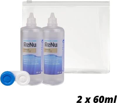 Renu Advanced reisverpakking - 2x60ml + 1 lenshouder - multi-purpose solution - voor zachte lenzen