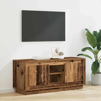 vidaXL TV-kast 102 x 35 x 45 cm Oud Hout Bewerkt hout