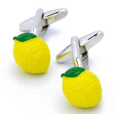 Manchetknopen - Citroen Fruit Geel
