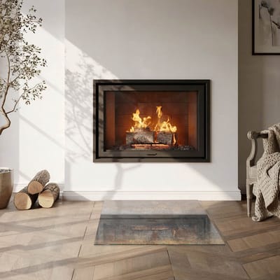 Coloray Vloerplaat Houtkachel - Onderplaat Kachel - 60 cm x 60 cm - Houtkachel Vloerplaat - Bruin Vloerplaat Kachel - Verwarmingsaccessoires - Vloerplaat voor Houtkachel - Vloerplaat Open Haard - Vloerplaat Voor Kachel