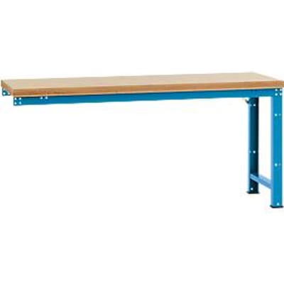 Manuflex aanbouw-werkbank Profi standaard, tafelblad multiplex, 2000 x 700 mm, lichtblauw