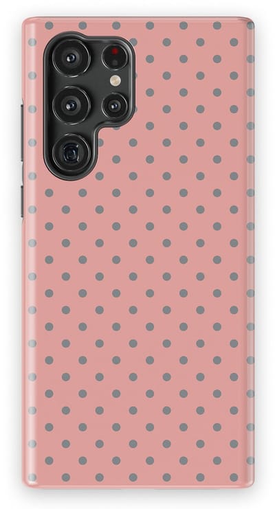 Polka Dots Hoesje Samsung Galaxy S22 Ultra | Geschikt Voor Mag | Stippen Design Backcover Samsung Galaxy S22 Ultra Soft Grey Dots