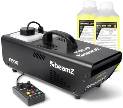 BeamZ F900 fazer rookmachine met 2 liter rookvloeistof - Inclusief afstandsbediening - 900W