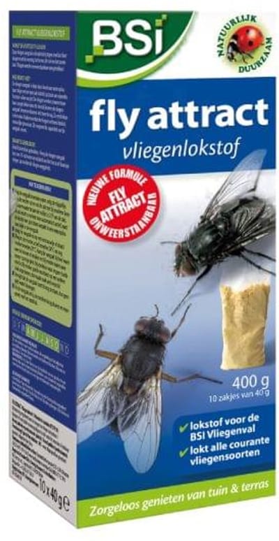 BSI Fly Attract Vliegenlokstof 10 x 40 gr - Effectieve Insectenval - Met gratis cheatsheet