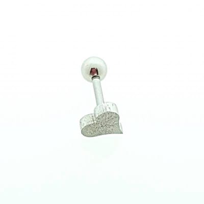Aramat Jewels | Piercings | Stalen Helixpiercing sandblasted Hart | | | |6mm | Staal | Volwassenen | Verkleurd niet