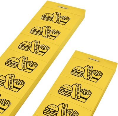 CombiCraft Consumptiebonnen met maaltijd iconen 10 per strip geel - per 1000 bonnen