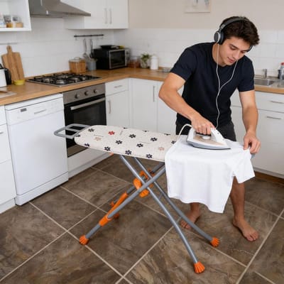 Strijkplankhoes - Strijkplankmat - Kleding Strijken - Elastische rand - 130 x 51 cm - Grijs