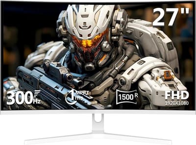 QIN® Gaming Monitor 240hz - Gaming Monitor - Wit - ‎‎18cm x 62cm x 45cm