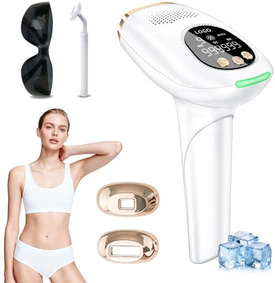 IPL laser ontharing – permanente ontharing – thuisgebruik – definitief ontharen – pijnloos met ice cooling – ontharingsapparaat – voor mannen en vrouwen – laser en lichtontharing – wit