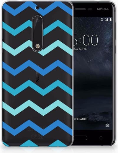 Nokia 5 TPU bumper Zigzag Blauw