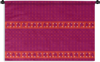 Wandkleed - Wanddoek - Olifant - Design - Roze - 90x60 cm - Wandtapijt