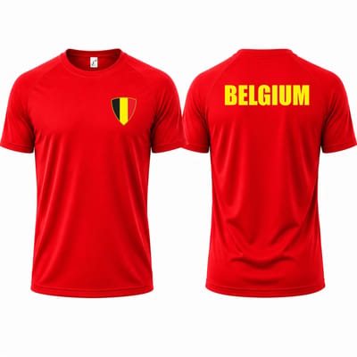 Landenteams België - WK 2026 - Voetbal Shirt - Maat S - Voetbaltenue - Voetbal Spullen - Dry Fit - Ademend - Mesh - Raglan Mouwen