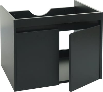 Badmeubel MCW-L86, badmeubel, MVG melamine 2 deuren 48x59x46cm ~ zwart