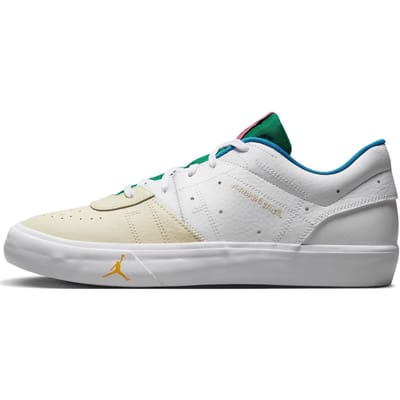 Jordan Air Series Es Antislip Slijtvast Laag Uitgesneden Skateschoenen Heren Sneakers Wit Geel Groen FB2050-100 47.5 white