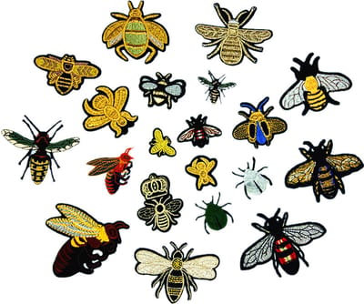 Rainbecom - Bijen patch 20 delige set - Kleding Patches - Strijk Embleem - stof & strijk applicatie - Versiering Voor Kleding