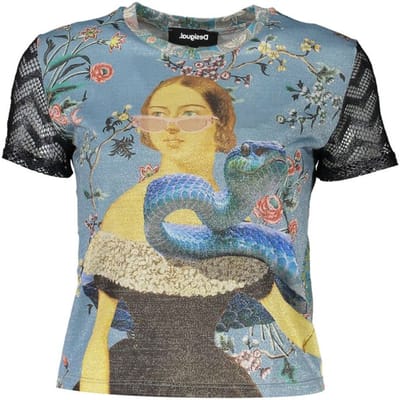 Desigual Azzurro Polyester Dames T-Shirt