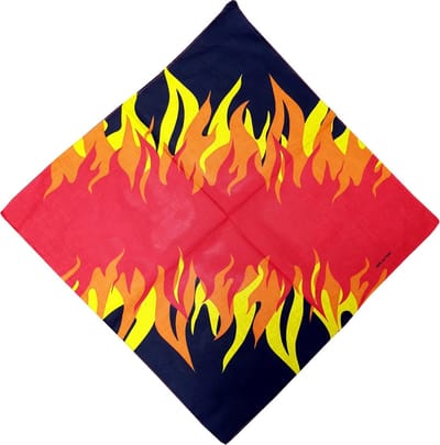 Fako Fashion - Bandana - Hoofddoek - Mondbescherming - Zakdoek - Sjaal - Print - Flame