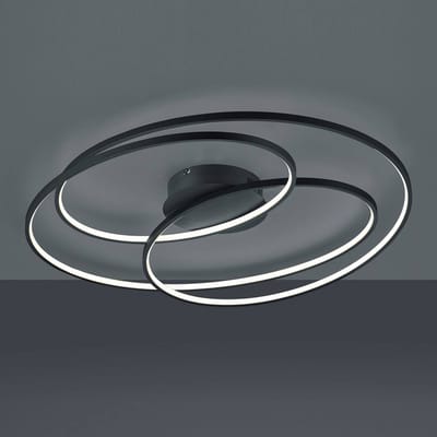 Trio Leuchten rowin - Plafondlamp - 1 lichts - Ø 800 mm - Zwart