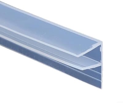 Douchedeur Afdichting - Tochtstrip Glas - Waterdicht Maken - F-Vorm Ontwerp - 200cm Lengte - Transparant