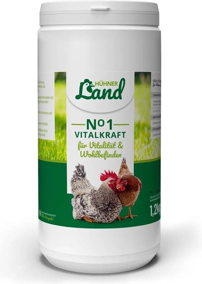 HÜHNER Land - Vitaalkracht voor Kippen en Kwartels - Goed voor darmen, botten, gewrichten en vitaliteit - 1.2 kg