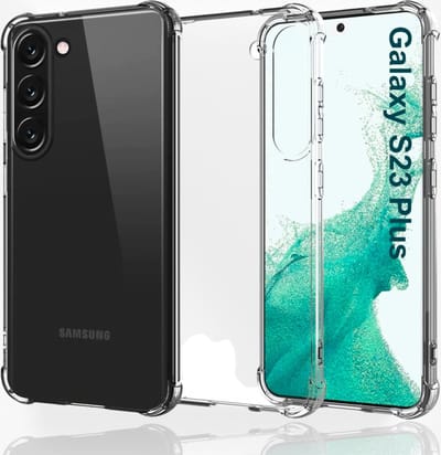 AziLine Shockproof Case Geschikt voor Samsung Galaxy S23+ 5G - Transparante Luxe S23 Plus Bescherming Hoesje - Maximaal Stevig en Premium Kwaliteit geschikt voor Samsung Galaxy S23+ Plus