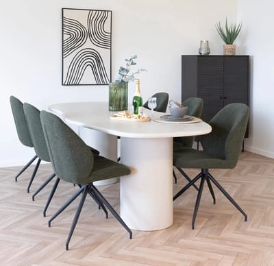 House Nordic Eettafel Maranola MDF Beige 200cm