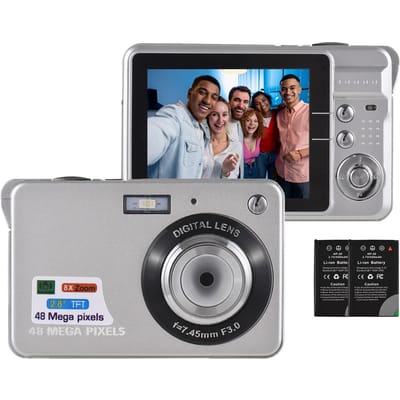 4K Digitale Camera Videocamera Camcorder 48MP 2.8 Inch TFT Scherm Autofocus 16X Digitale Zoom No TF Card zilver