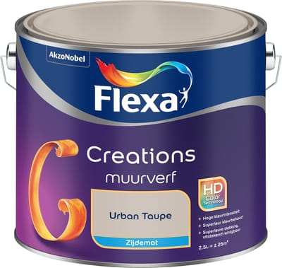 Flexa Creations Muurverf - Zijdeglans - Urban Taupe - 2,5l