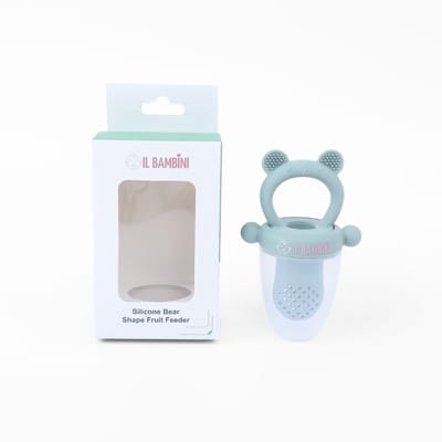 Il Bambini - Fruit feeder - Baby fruit speen - Speen met smaak - Fruitzuiger - Fruitspeen - Fruit Fopspeen - Fruitspeen Baby - Beer lichtgroen