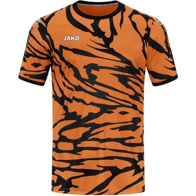 Jako Animal Shirt Korte Mouw Heren - Zwart / Fluo Oranje | Maat: S