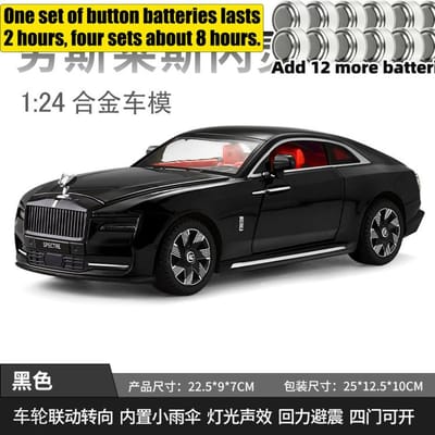 1:24 Rolls Royce Spectre Ultra Luxe Elektrische Coupé Legering Metaal Diecast Modelauto Computer Bureau Decoratie Hoge Simulatie