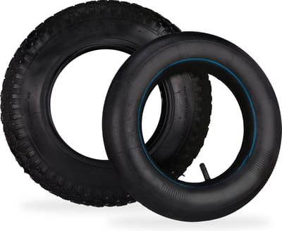 steekwagenband met binnenband - 3.50-8 - met profiel - 36,5 cm - tot 154 kg - zwart